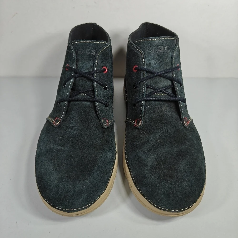 Crocs Thompson Desert Chukka Boots Black Chai Suede Casual Boots Men's Size 13